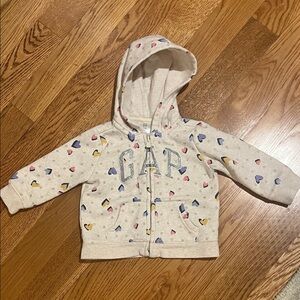 GAP baby Multicolor Heart Zip-Up Hoodie